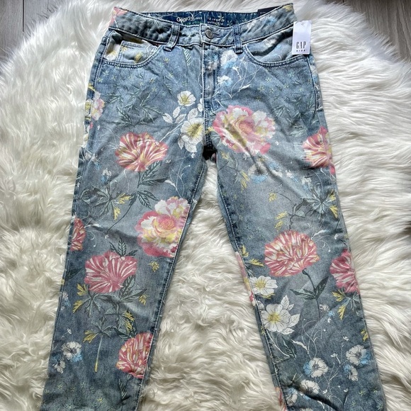 GAP Other - Gap girls girlfriend Regular floral jean SZ 12 NWT